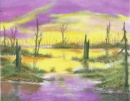 Digital Arts titled "Crow's Bottom Marsh…" by Memory Webb, Original Artwork