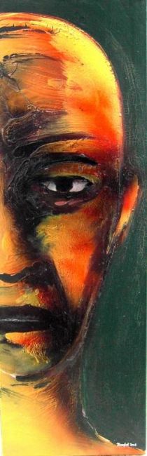 Painting titled "Portrait2" by Mendelart, Original Artwork, Oil