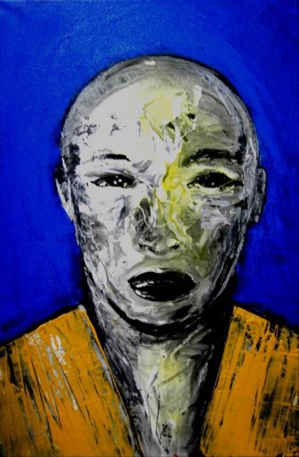 Peinture intitulée "Tibet" par Mendelart, Œuvre d'art originale, Huile