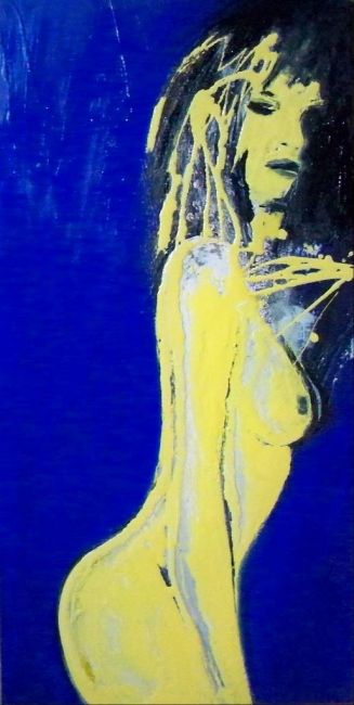 Painting titled "Yellow dreams" by Mendelart, Original Artwork, Oil