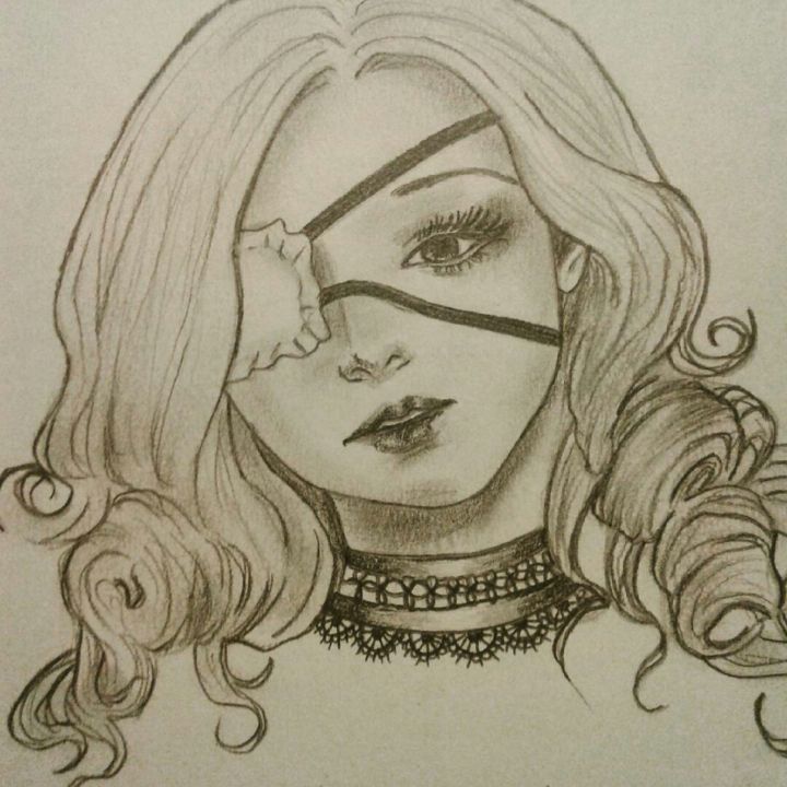 Drawing titled "Lolita" by Picassysi, Original Artwork, Pencil