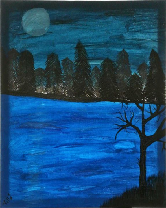 Malerei mit dem Titel "An der See" von Csyny, Original-Kunstwerk, Acryl