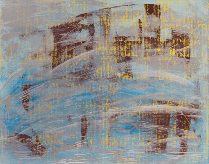 Картина под названием "The walk in the big…" - Anatoliy Menkiv, Подлинное произведение искусства, Акрил Установлен на Деревя…