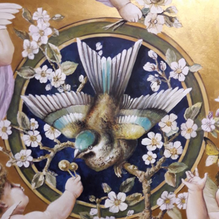 Pittura intitolato "primavera" da Alessandro Menni, Opera d'arte originale,