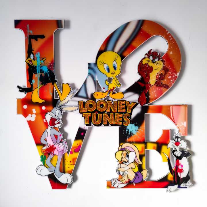 Escultura intitulada "Love L. Tunes" por Peggy-Lee Mensen, Obras de arte originais, Resina