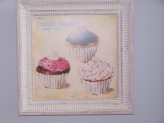 Peinture intitulée "Cadre patisserie" par Mercedes Wulstecke, Œuvre d'art originale