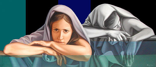 Pintura titulada "Adsumus cutodes pac…" por Mercedes Fariña, Obra de arte original, Otro