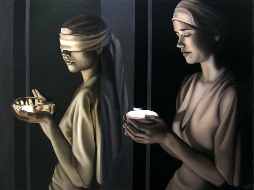 Pintura titulada "A solis ortus cardi…" por Mercedes Fariña, Obra de arte original, Otro