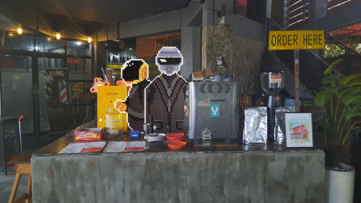 Цифровое искусство под названием "Daft Punk On a Bar" - Merdu Beludru, Подлинное произведение искусства, 2D Цифровая Работа