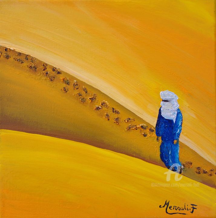 Peinture intitulée "Solitaire" par Mersali Fadi, Œuvre d'art originale, Huile