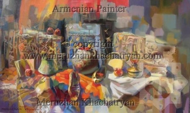 Картина под названием "Armenian expression." - Meruzhan Khachatryan, Подлинное произведение искусства, Масло