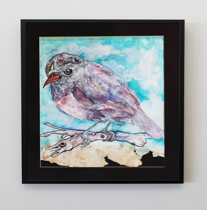 제목이 "dreamer bird"인 미술작품 Merve Gürlek로, 원작, 수채화