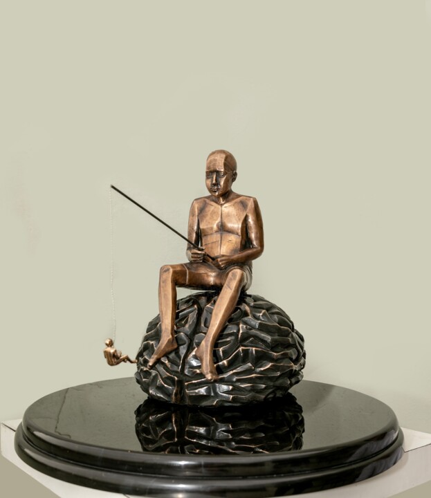 Scultura intitolato "CHİLD" da Meryem Doğan, Opera d'arte originale, Bronzo