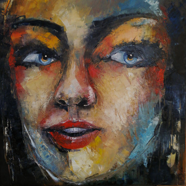Painting titled "..." by Philippe Meslin, Original Artwork, Oil