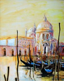 Pittura intitolato "Venise la Salute" da Celestin Messaggio, Opera d'arte originale