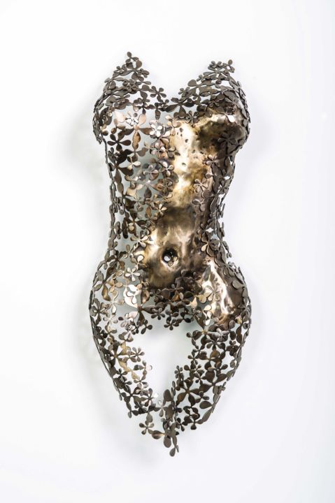 Sculpture intitulée "33-shirayuri-56x20x…" par Nimrod Messeg, Œuvre d'art originale