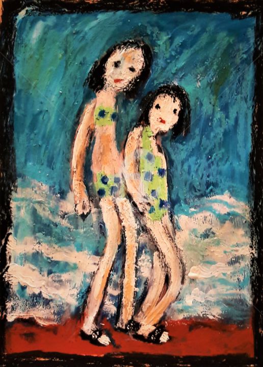 Painting titled "on aime les flip fl…" by Silvia Messerli, Original Artwork, Acrylic