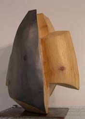 Sculpture titled ""Sentido de gota"" by Manolo Messía, Original Artwork, Wood