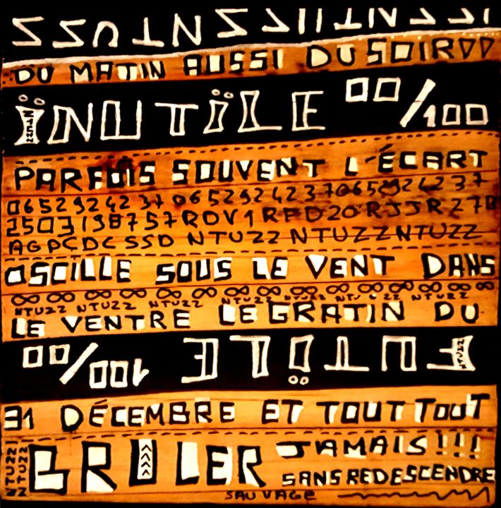 Peinture intitulée "Tout bruler" par Meta Shp, Œuvre d'art originale, Acrylique