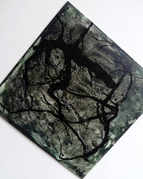 "naked witch" başlıklı Tablo Metal Alchimie tarafından, Orijinal sanat, Akrilik