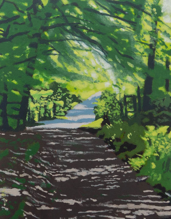Painting titled "The Back Road Blair…" by Malc, Original Art, Acrylic