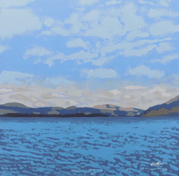 Painting titled "Loch Fyne from Otte…" by Malc, Original Art, Acrylic