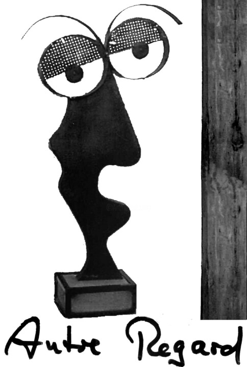 Skulptur mit dem Titel "autre-regard.jpg" von Metallix, Original-Kunstwerk, Metalle