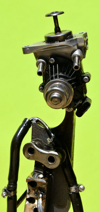 Sculpture titled "robot" by Métalucubration, Original Artwork, Metals