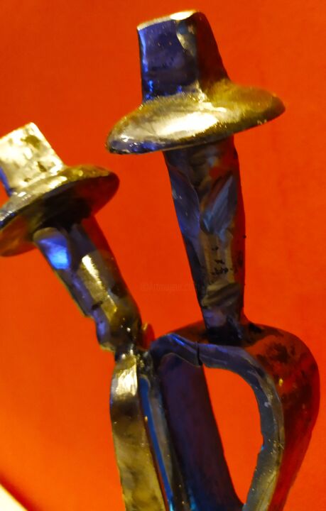 Sculpture titled "Pas de deux" by Métalucubration, Original Artwork, Metals