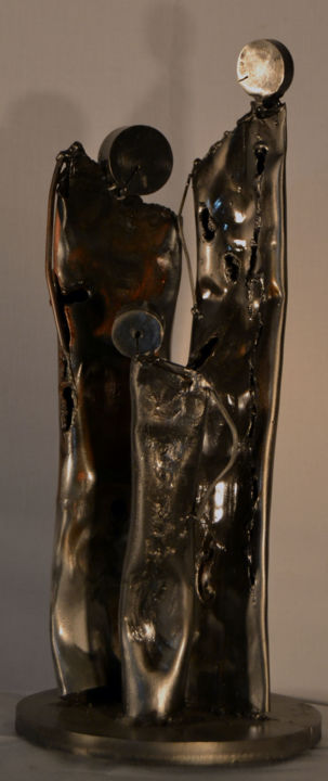 Escultura intitulada "sculpture métal cou…" por Métalucubration, Obras de arte originais, Metais