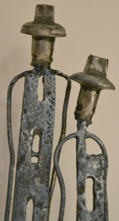 Sculpture titled ""Les Homme" série É…" by Métalucubration, Original Artwork, Metals