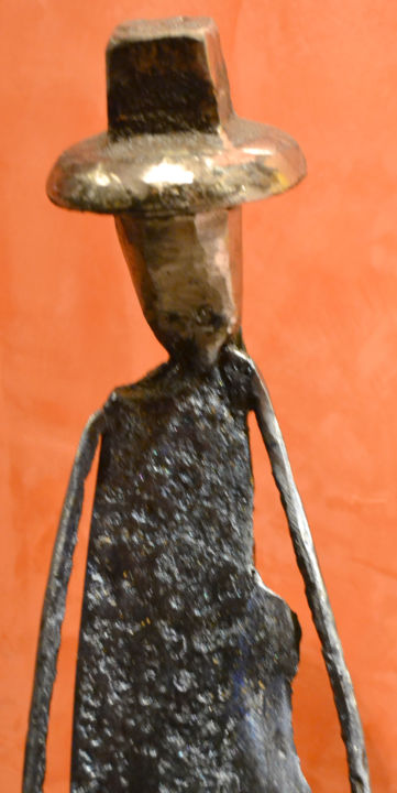 Sculpture intitulée ""  Déchiré " sculpt…" par Métalucubration, Œuvre d'art originale, Métaux
