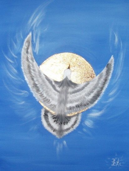 Peinture intitulée "RECHERCHE DE PAIX" par Brigitte Lombart, Œuvre d'art originale, Huile