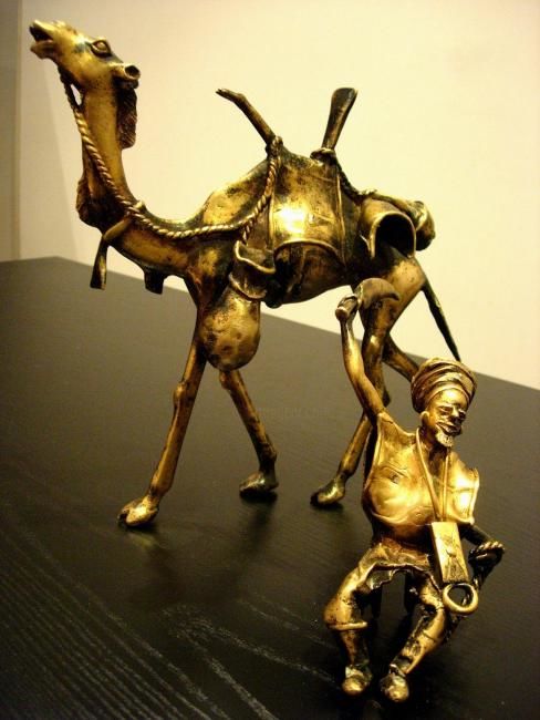Malarstwo zatytułowany „Sculpture "Touareg…” autorstwa Métis Art Déco, Oryginalna praca