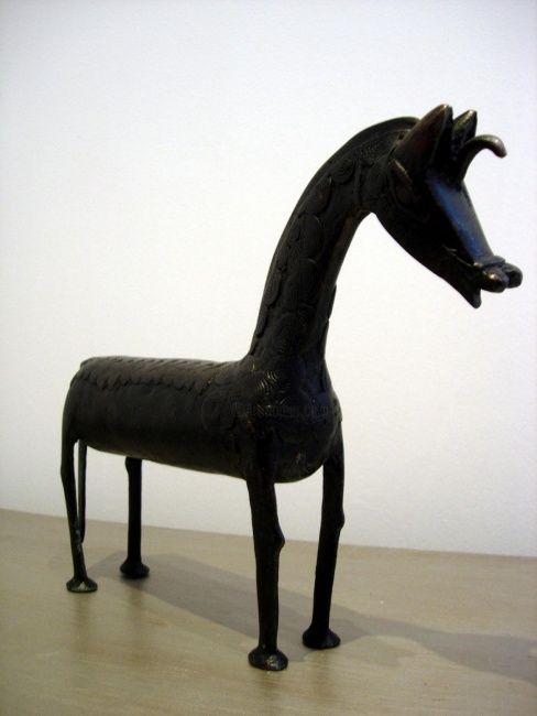 Malarstwo zatytułowany „Sculpture "Cheval d…” autorstwa Métis Art Déco, Oryginalna praca