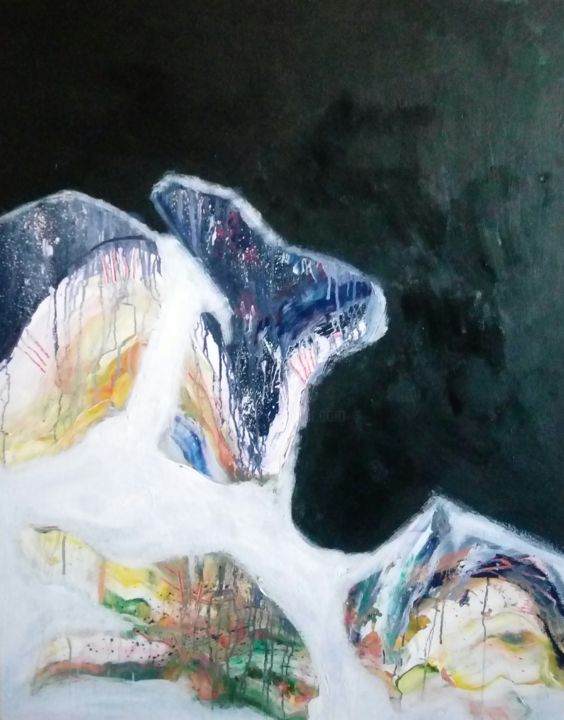 Painting titled "abstract" by Axel Lines, Original Art, Acrylic