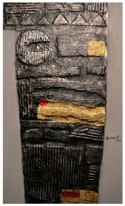 Painting titled "Composition 9" by Meziane Boussaid, Original Artwork, Aluminium