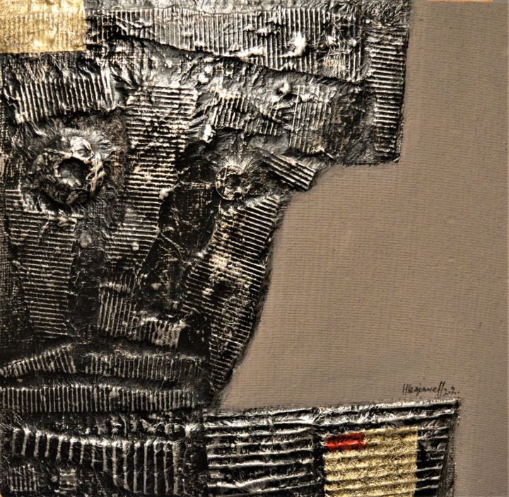 Peinture intitulée "visage" par Meziane Boussaid, Œuvre d'art originale, Aluminium