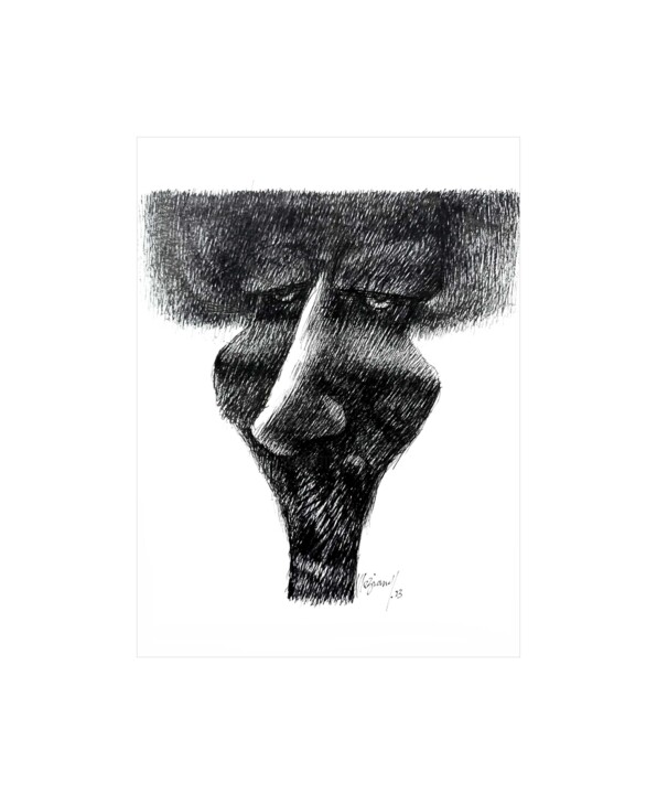 제목이 "Le côté gauche 93"인 그림 Meziane Boussaid로, 원작, 잉크