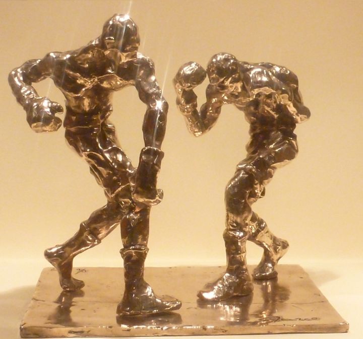 Sculpture intitulée ""ESQUIVE"" par Marco, Œuvre d'art originale, Bronze