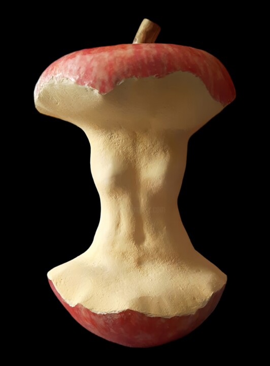 Sculpture titled "The Forbidden fruit…" by Fournier, Original Artwork, Resin