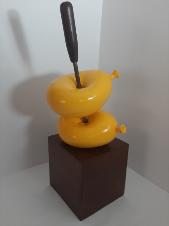 雕塑 标题为“EGO” 由Fournier, 原创艺术品, 树脂