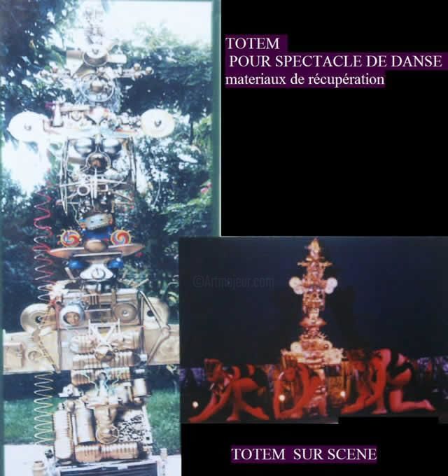 Pintura intitulada "TOTEM pour spectacl…" por France, Obras de arte originais