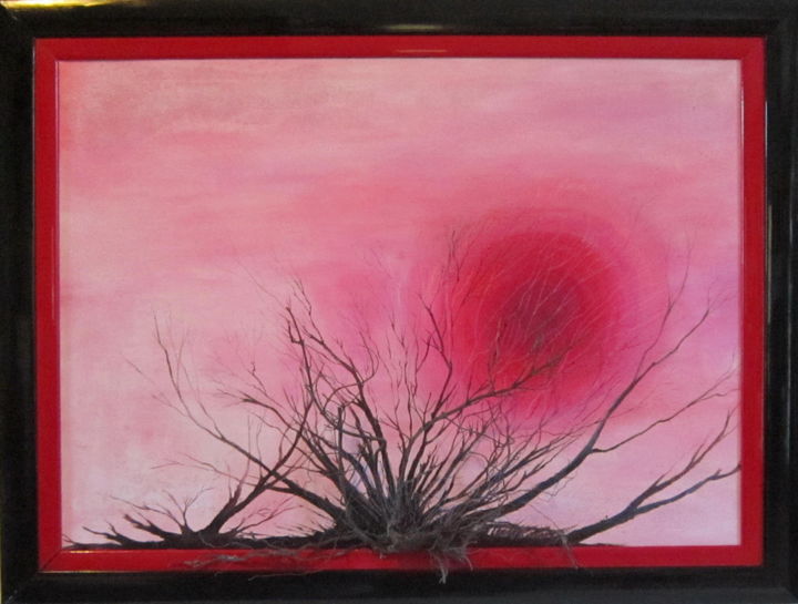 Painting titled "A11-Soleil-rouge" by France, Original Artwork, Other