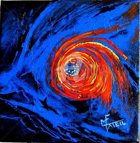 Malerei mit dem Titel "Galaxie" von Marie France Mateu, Original-Kunstwerk