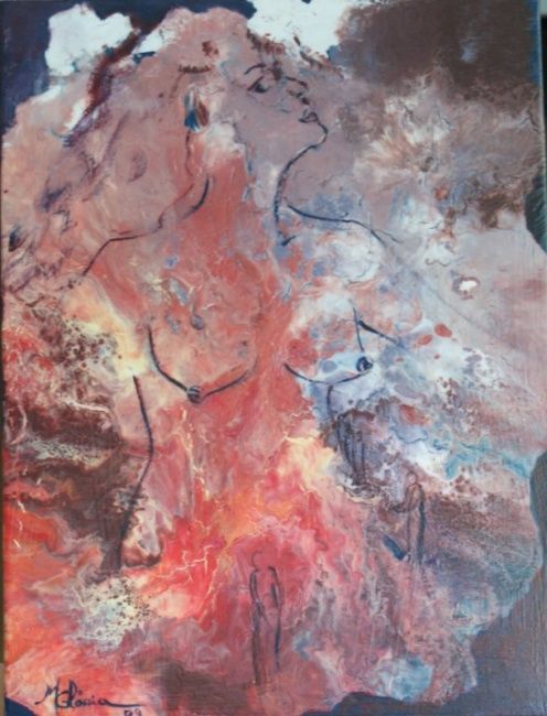 Pittura intitolato "Terra Mãe" da M.Gloria, Opera d'arte originale, Olio