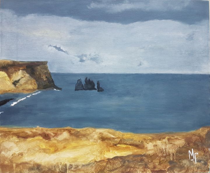 Картина под названием "Iceland.more.." - Maria Mikhaylova-Goldman, Подлинное произведение искусства, Масло Установлен на Дер…