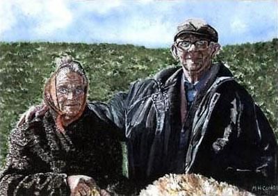 Pintura titulada "Grandparents" por Martin Coohill, Obra de arte original