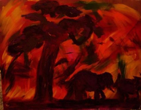 Painting titled "Element of the Migh…" by Michelle Hilton, Original Artwork, Oil