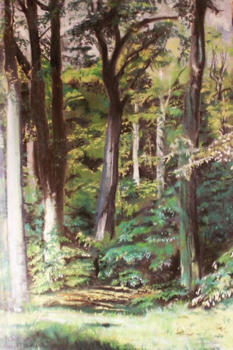 Malarstwo zatytułowany „Forest” autorstwa Maria Horoszkiewicz, Oryginalna praca, Pastel